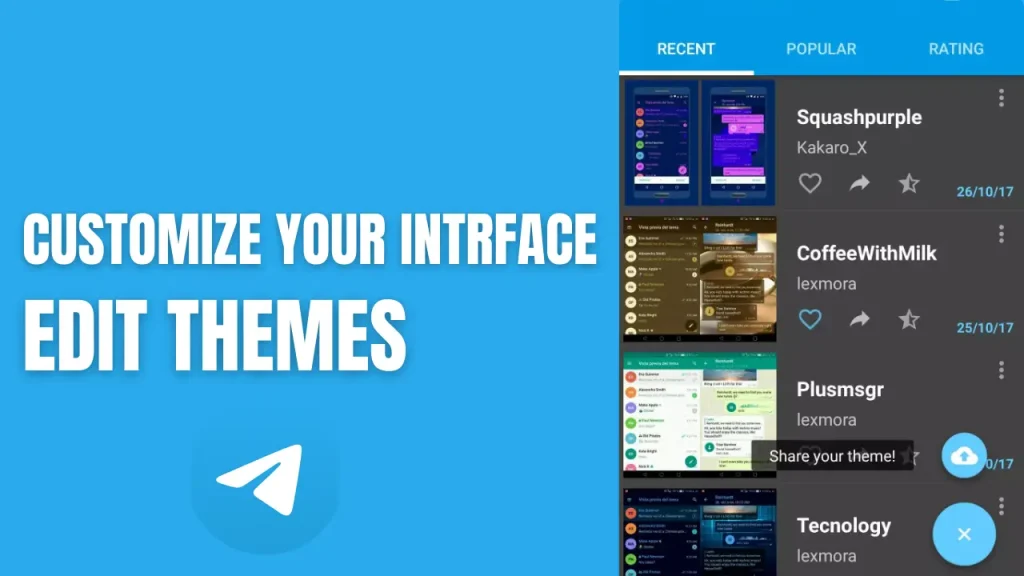 Edit Themes and Interfaces